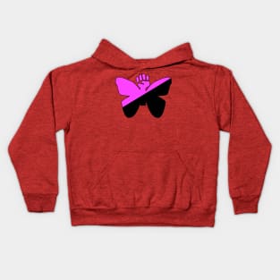 Butterfly Fist w/ Queer Anarchist Colors Kids Hoodie